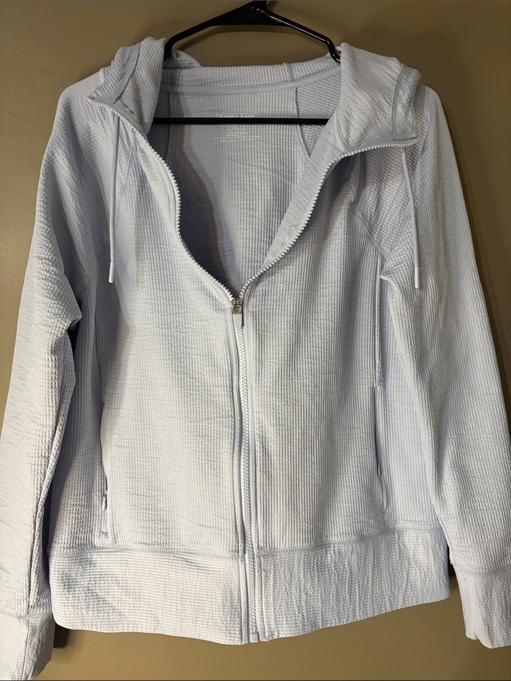 Kirkland signature Light Blue Hooded Zip-Up Jacket - Women